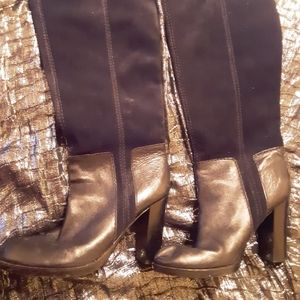 Knee high black 9 west boot